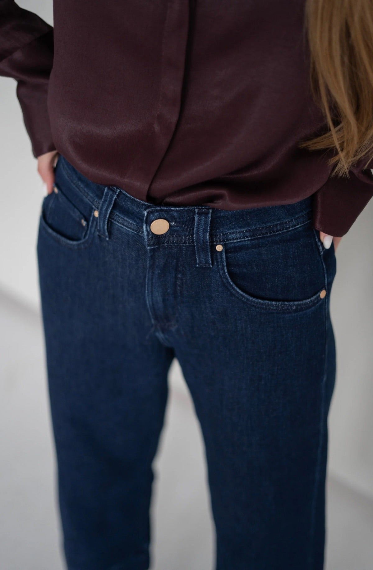 Lucy☆ SPODNIE JEANS LUCY - piaskowany ciemnoniebieski – RJ Rocks