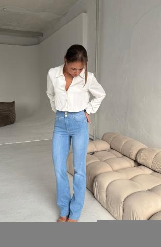 SPODNIE JEANS TIFFANY - niebieski